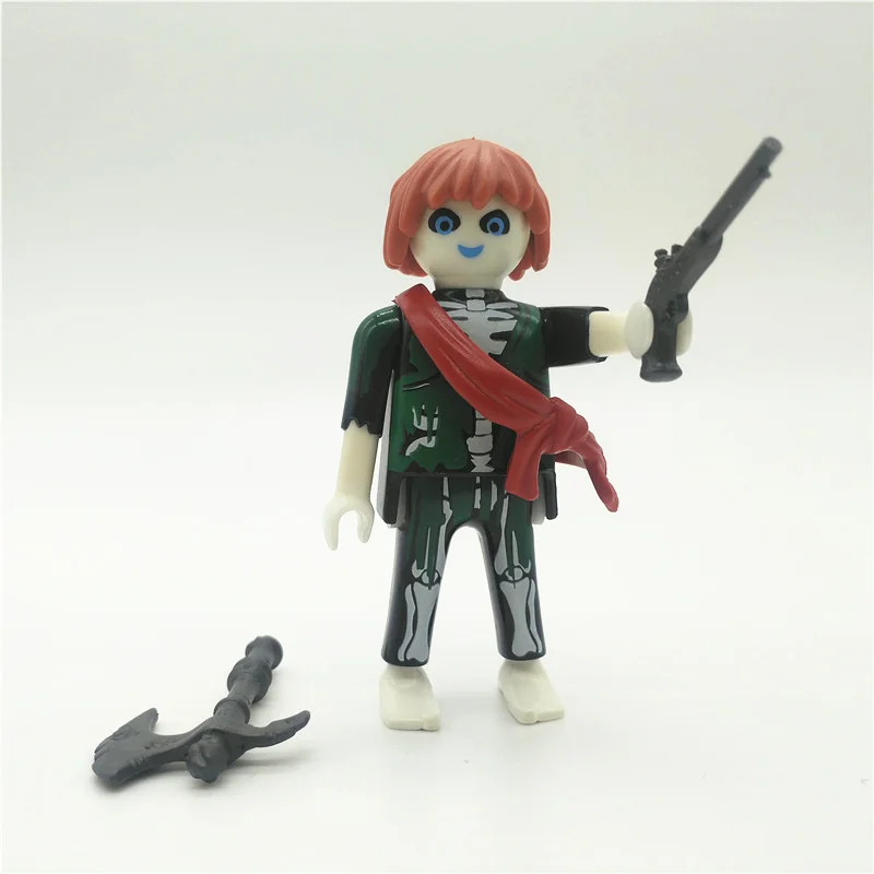 1 комплект playmobil кукла игрушка человека с пистолетом притворяться фигурки