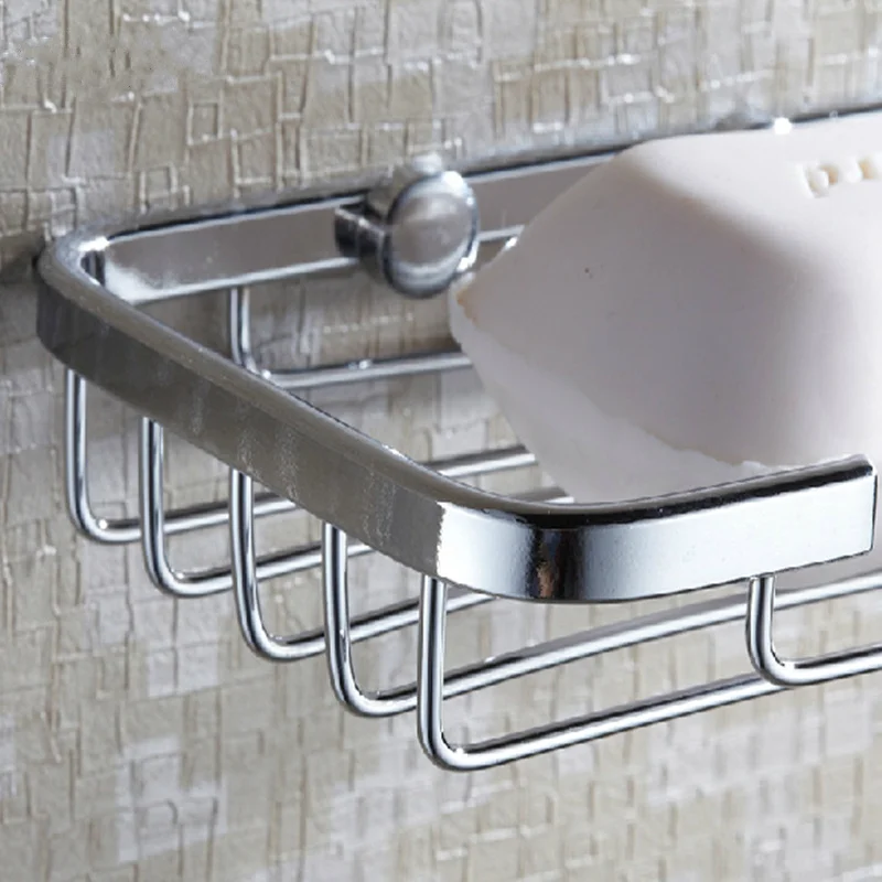 

New stainless steel Wall Mounted soap holder soap basket Soaps Dish drain rack bathroom accessories soap dish