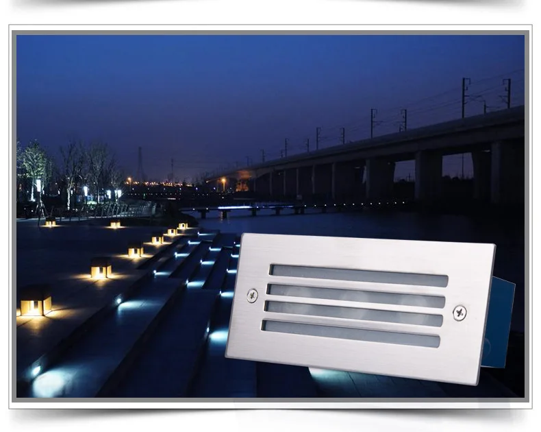 

10pcs LED Decorative Stair Wall Light Corner LED recessed lawn Light footlight waterproof Underground lamp AC90v-260v DC12V