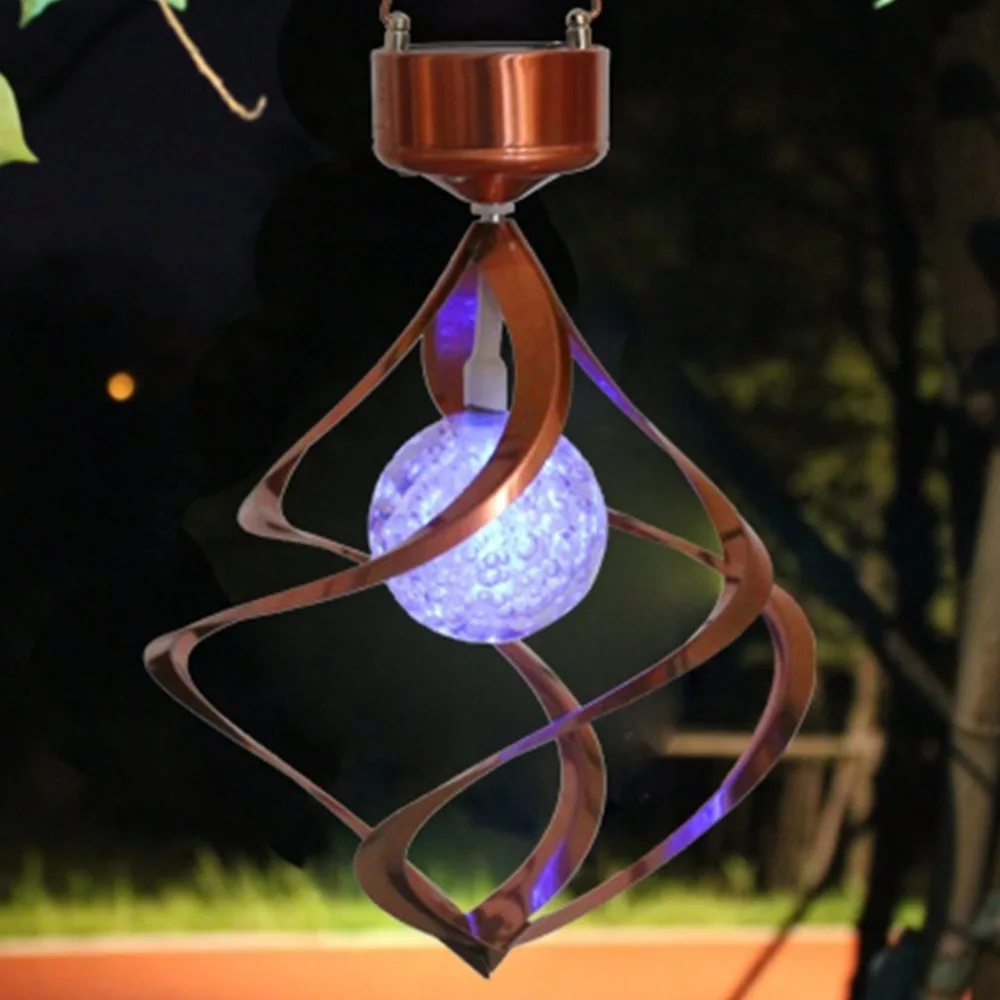 Солнечный светодио дный мощность LED ветер Spinner светодиодный свет Открытый Сад