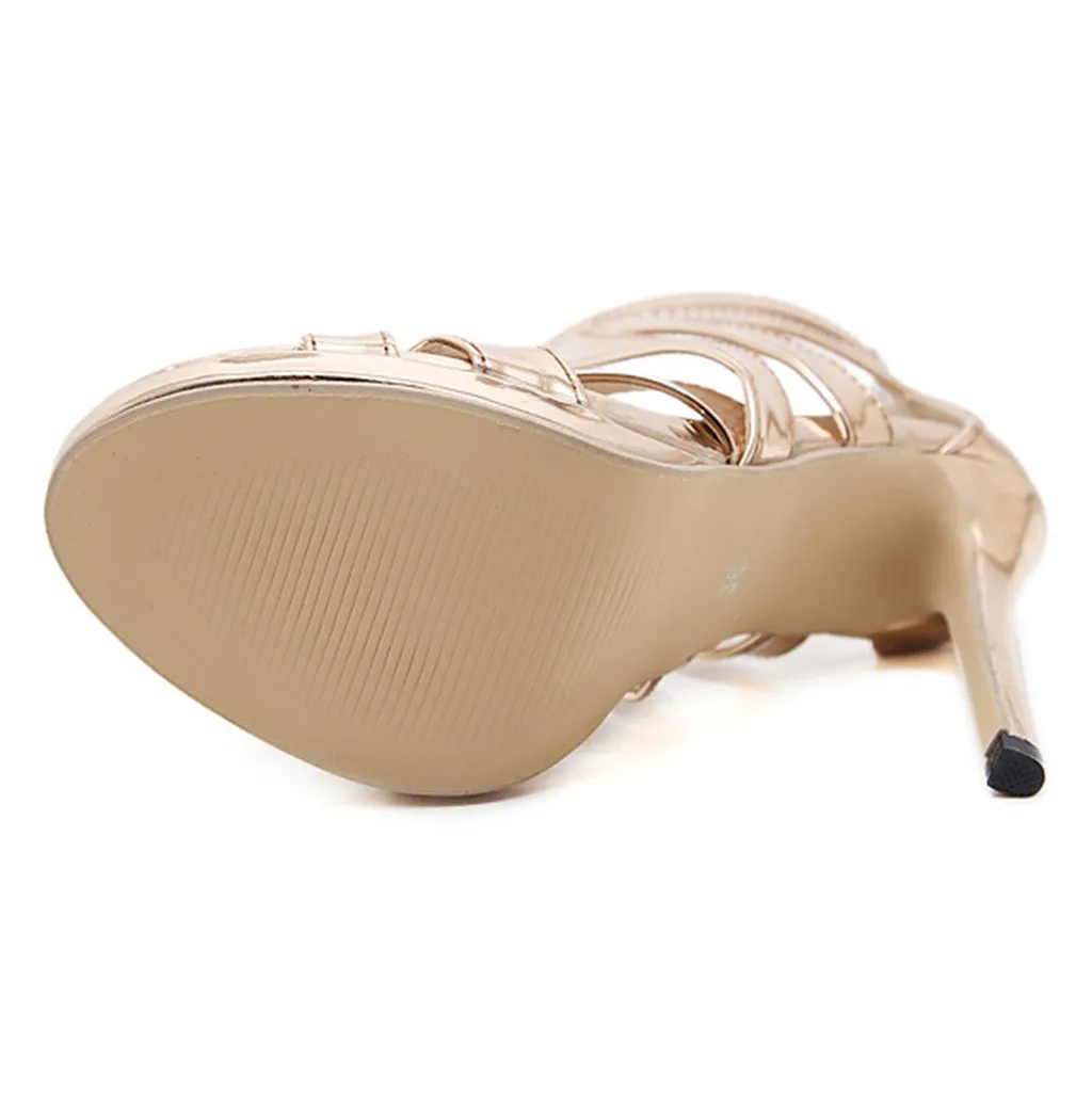SAGACE/женские золотистые Элегантные Блестящие Босоножки с открытым носком на