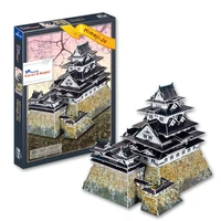 candice guo 3d puzzle diy toy paper building model assemble hand work game himeji jo japan ancient castle baby birthday gift 1pc
