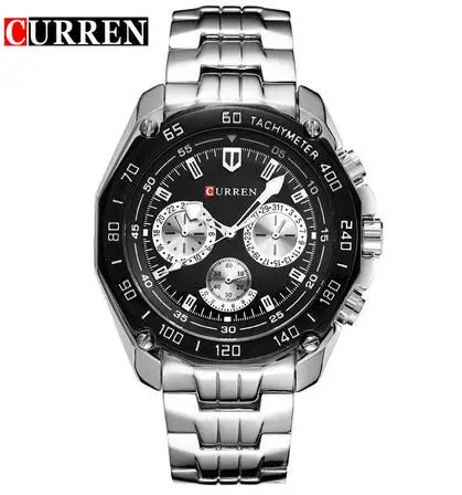 Curren Мужские часы quartzwatch Relogio masculino военные наручные часы модные повседневные Водонепроницаемость армии sports8077 - Цвет: 1