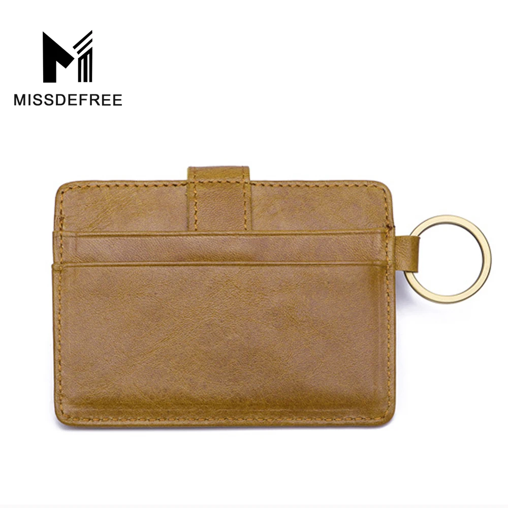 RFID Блокировка минимализм мужские Leather Slim Card Case передний карман держатель карты