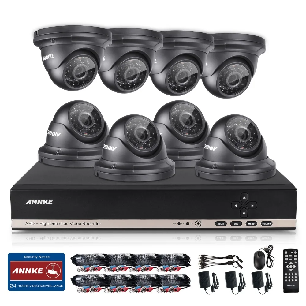 ANNKE 960 P CCTV системы 1 3 МП День Ночь ИК 8 камер Высокое разрешение товары теле и