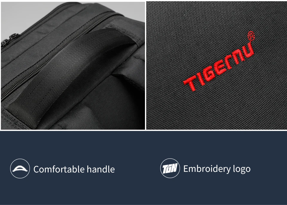 Мужской рюкзак Tigernu с защитой от кражи, Оксфорд, для ноутбука, для путешествий, мужской водонепроницаемый рюкзак, USB зарядка, большая школьная сумка для подростков, Mochila