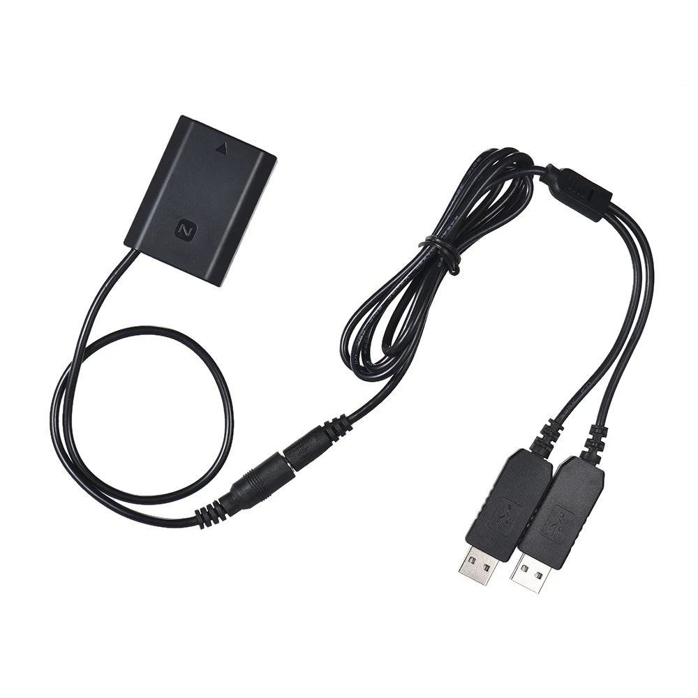 Адаптер постоянного тока Andoer двойной USB адаптер совместимый с аккумулятором для
