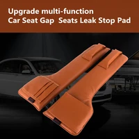 updated car seat gap filler pockets pu leather auto seats leak stop pad soft padding phone cards holder storage bags organizers