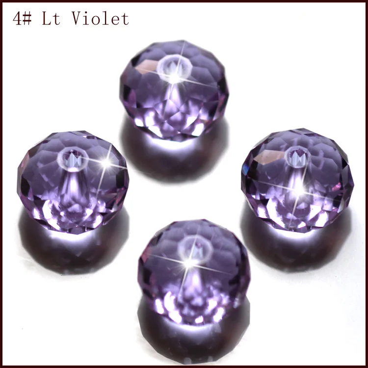 lt violet Стребелль Топ AAA 4x6 мм 6x8 мм 8x10 мм Кристалл Rondelle бусины DIY ювелирные изделия - Цвет: lt violet