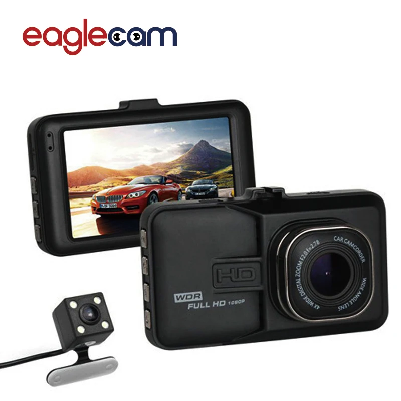 Автомобильный видеорегистратор автомобильная камера двойная Eaglecam T636 1080P Full HD