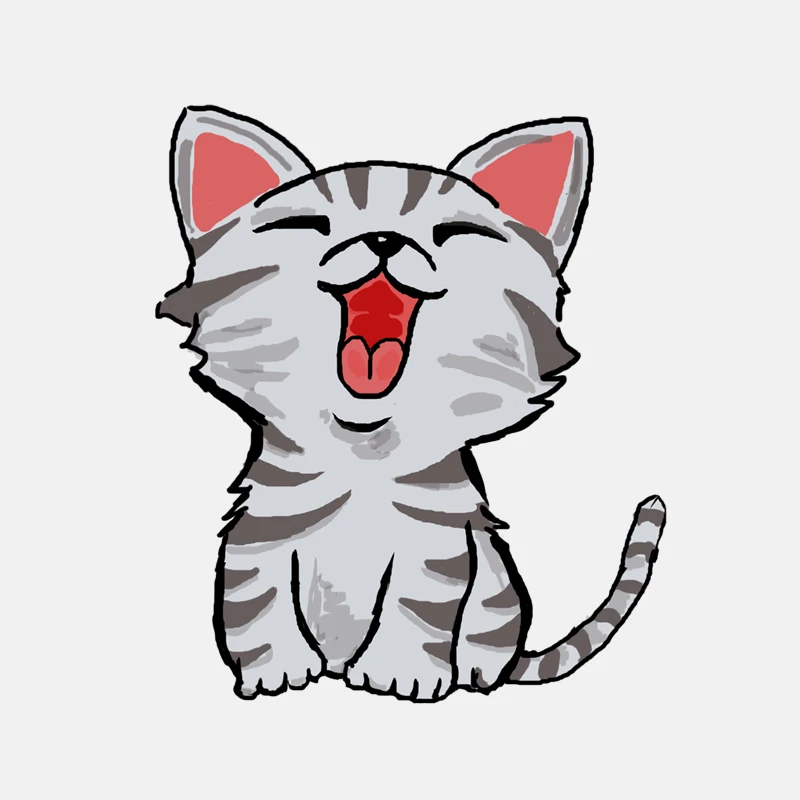 

YJZT 11.2CM*13.1CM Stylish Hand Drawn Grey Cat Car Sticker PVC Decal 11-00899