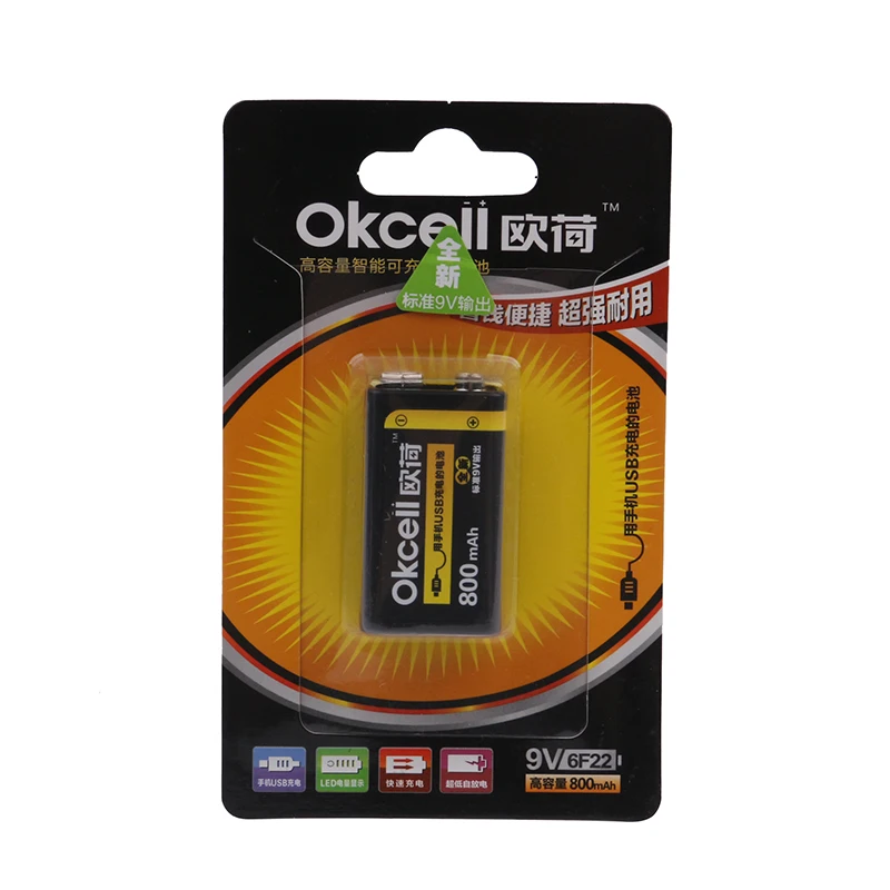 JRGK okcell аккумуляторная батарея 9V 800Mah литиевая Смартфон Зарядка линия для