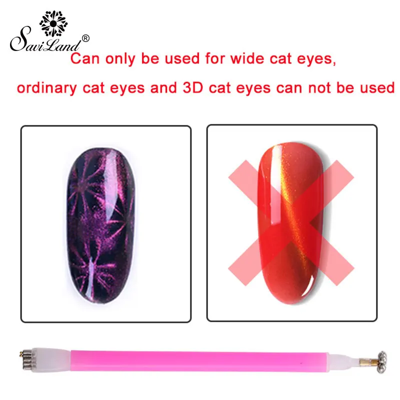 Saviland 2 шт./лот Магнитная 3D кошачий глаз гель лак для ногтей магнит Nail Art инструменты магнит для УФ лак для ногтей маникюр инструмент