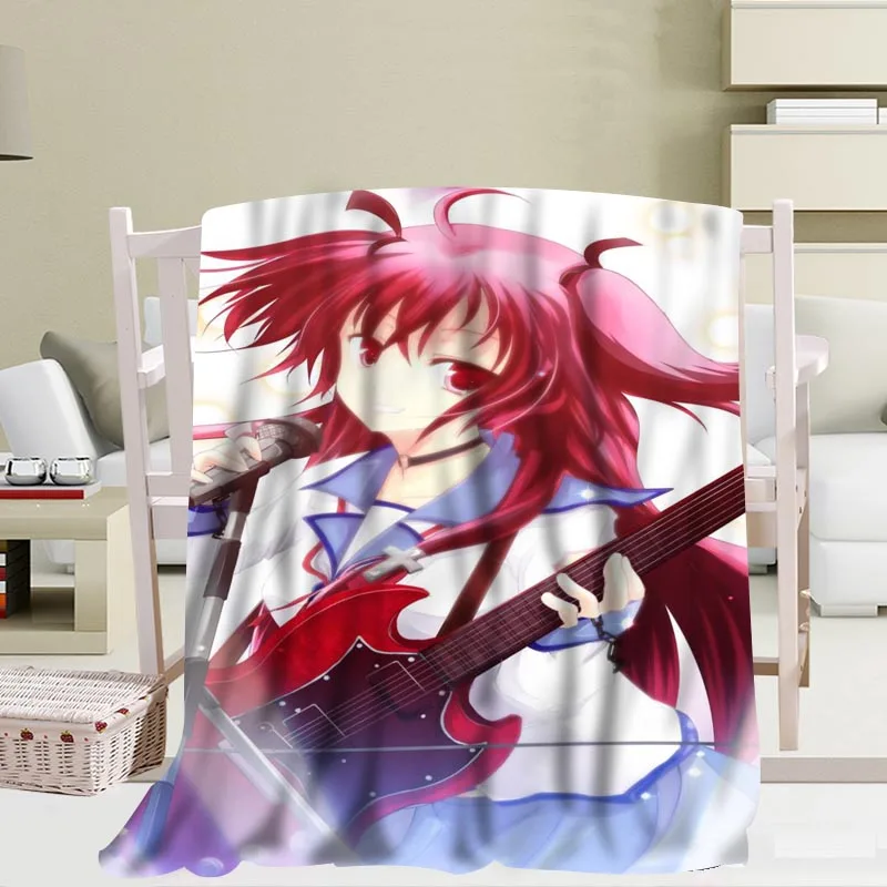 Изготовленное на заказ одеяло Angel Beats аниме мягкое одеяло Сделай Сам ваше изображение украшение спальни размер 58x80 дюймов, 50X60 дюймов, 40X50 дюймов - Цвет: Blanket