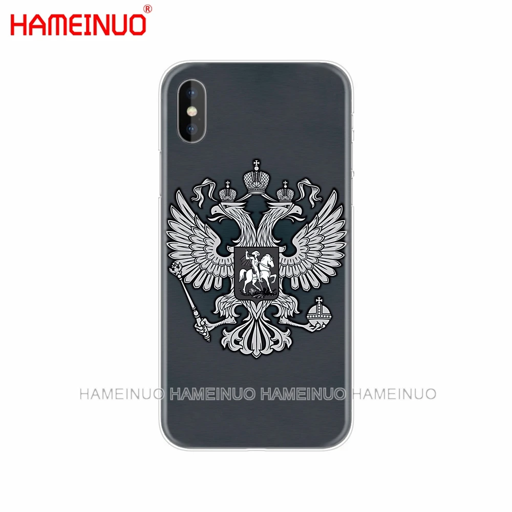 HAMEINUO флаг России медведь Орел Чехол для мобильного телефона для iphone 6 4 4s 5 5s SE 5c 6 6s 7 8 plus чехол для iphone 10 X - Цвет: 03044