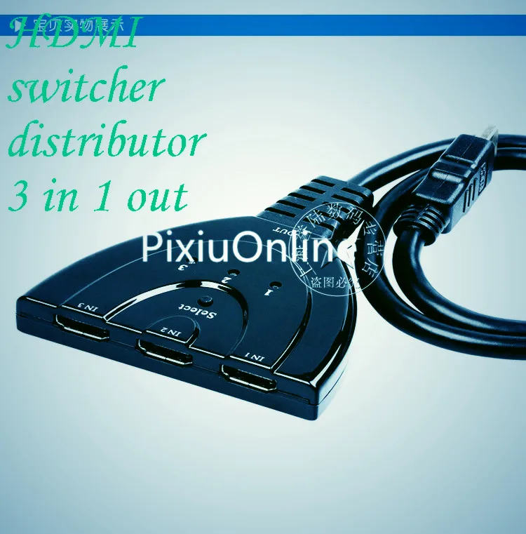 

1PCS YT379 HDMI 3 in 1 out 1080P switcher distributor 3D HDMI 2.0 interface supports HDMI 250 MHZ bandwidth support HDCP
