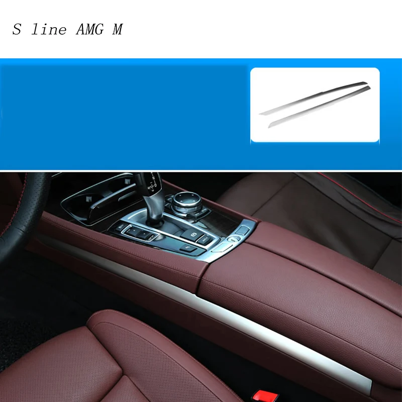 

Car styling Gear Shift panel decorative strip auto covers Stickers trim For BMW 7 Series F01 F02 740Li 730Li auto Accessories