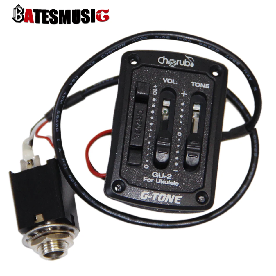 Cherub акустическая укулеле Preamp GU-2 1 полосный эквалайзер для укулеле/звукосниматель для укулеле держатель для медиаторов