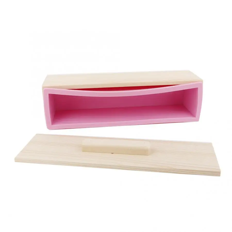 Силиконовая форма Nicole для мыла в виде булочек прямоугольная Гибкая деревянной