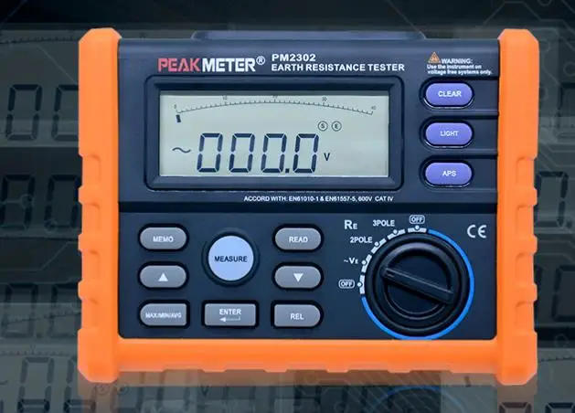 

Цифровой тестер на сопротивление заземления MS2302, 0 ~ 4K Ом