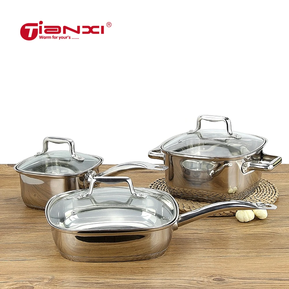 Набор посуды суповые кастрюли из нержавеющей стали для молока сковорода набор