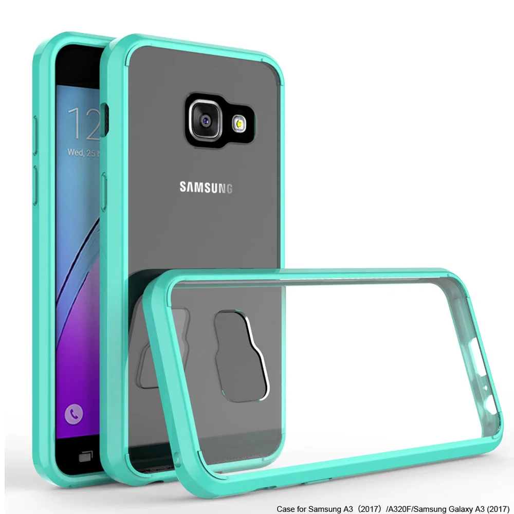Жесткий Чехол бампер из ТПУ и акрила для Samsung Galaxy A3 A5 J3 Emerge 2017 J1 Mini S7 Active S8 Plus|cover for