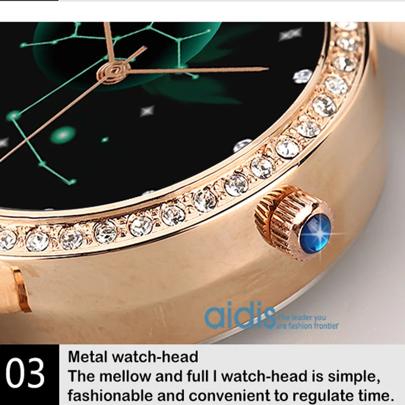 Модные женские часы Aidis с кожаным ремешком 12 созвездий кварцевые студенческие reloj