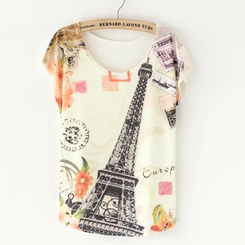 Женская футболка с рукавом летучая мышь свободная в Корейском стиле животным