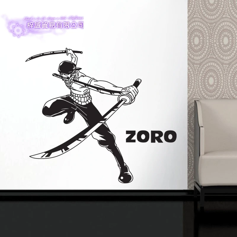 ZORO цельные наклейки на стену виниловые декоративные украшения для дома аниме
