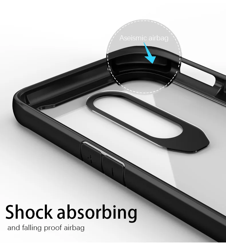 OnePlus 6T Case Cover Silicon Bumper + Plastic PC One Plus 6 A6000 Clear Shockproof Oneplus6T A6013 Protective Shield |