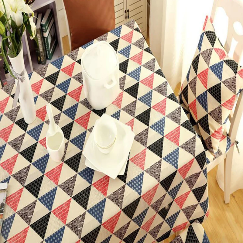 Водонепроницаемая скатерть из полиэстера и хлопка чехол для обеденного стола в