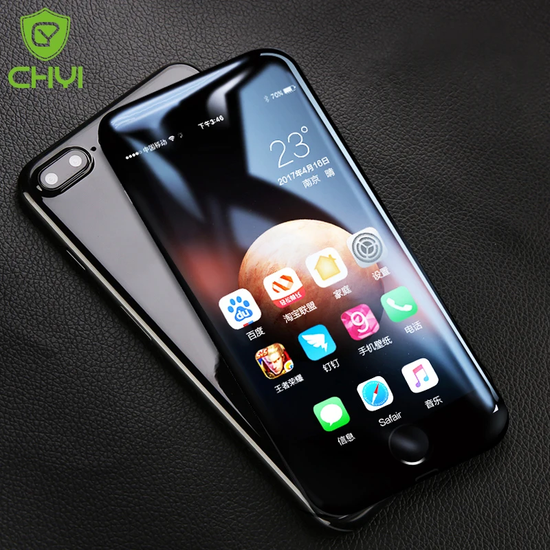 CHYI 5D изогнутое стекло для iphone 7 6 6 S Защита экрана олеофобное покрытие 9H закаленное стекло для iphone 8 полный клей