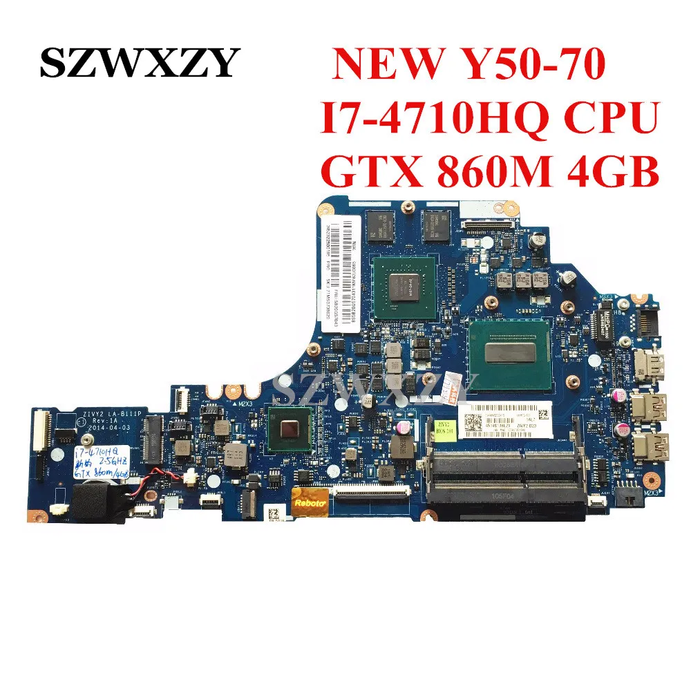 Для Lenovo Y50 70 материнская плата для ноутбука 5B20G57043 LA B111P W/ i7 4710HQ процессор 2 50 GHz GTX 860M