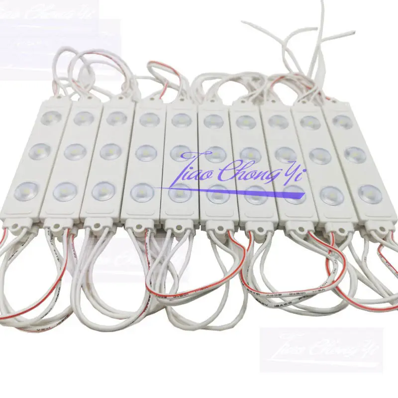 20 шт AC 220V 2W 2835 SMD Холодный Белый 12000K 3LED Светодиодный модуль с линзами | Лампы и