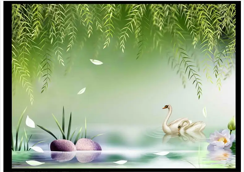 Высокое качество горячая распродажа Новые Пользовательские 3d обои фрески пейзаж