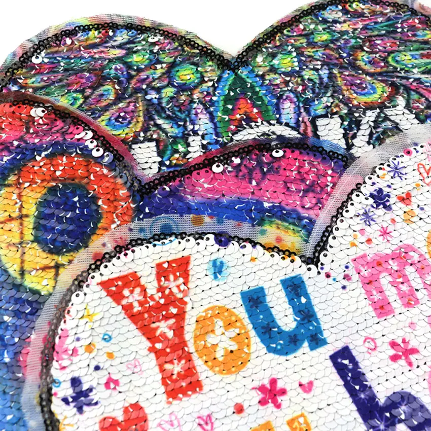 Ice cream alphabet flip double sided sequins patches rebersible change color patch for dress repair sew on clothing diy craft | Дом и сад