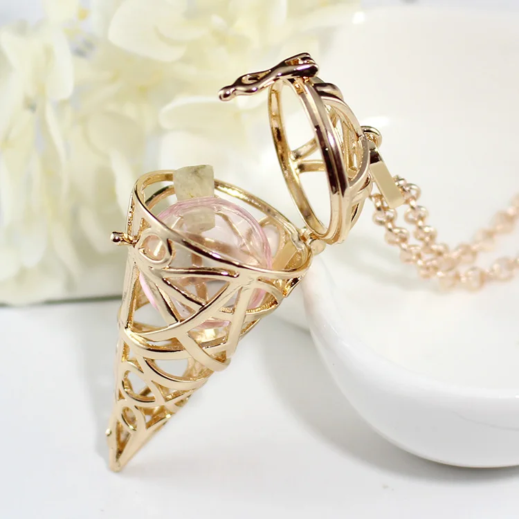 Gold with Pink 1 шт. 45x23 мм Золотая и серебряная звезда пентаграмма медальон памятный медальон конус медальон кулон Мемориал пепел Keepsake кремации ювелирные изделия - Окраска металла: Gold with Pink