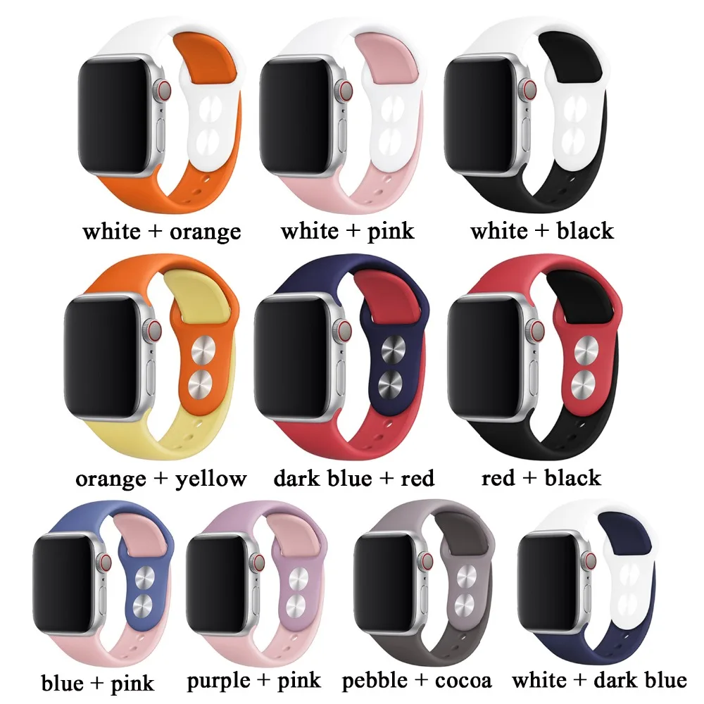 Ремешок для спортивных часов для apple watch band apple watch 5 4 3 band 44 мм/40 мм 42 мм 38 мм iwatch band correa pulseira ремешок для браслета