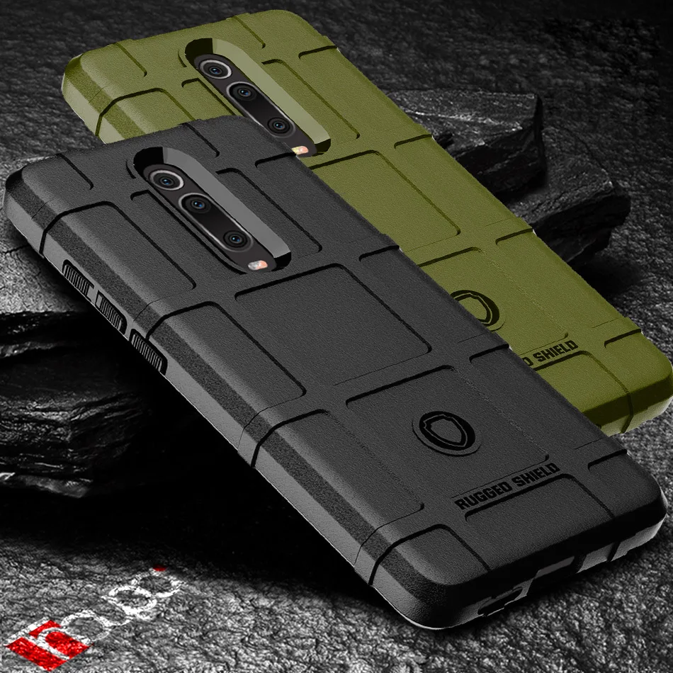 Прочный силиконовый чехол с защитным экраном для Xiaomi Redmi K20 Pro Premium M1903F10G Go военный