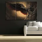 Экран Knight картина с изображением крыльев 3 Панель модульный стиль высокое качество Печать на холсте постер Современный домашний декор Настенная картина для спальни