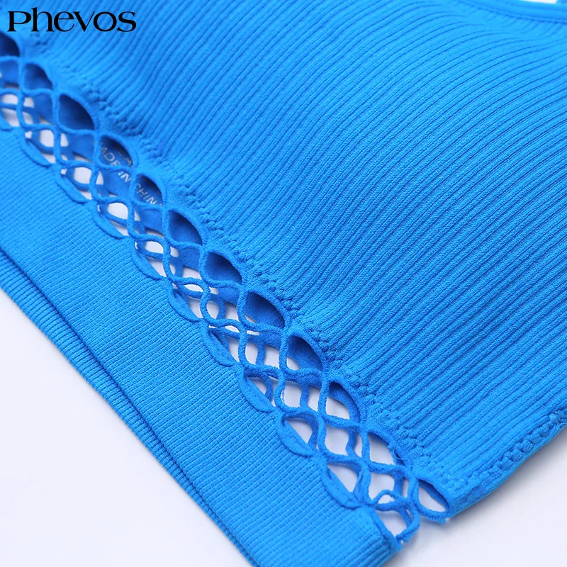 Phevos Сексуальный спортивный бюстгальтер дышащая топ женский фитнес Для женщин