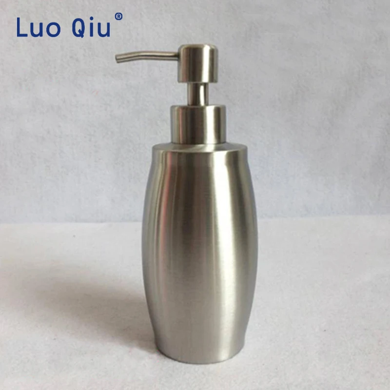

350ml Kitchen Sink Faucet Bathroom Shampoo Box Soap Container Deck Mounted Detergent Bottle Stainless Steel Soap Dispenser