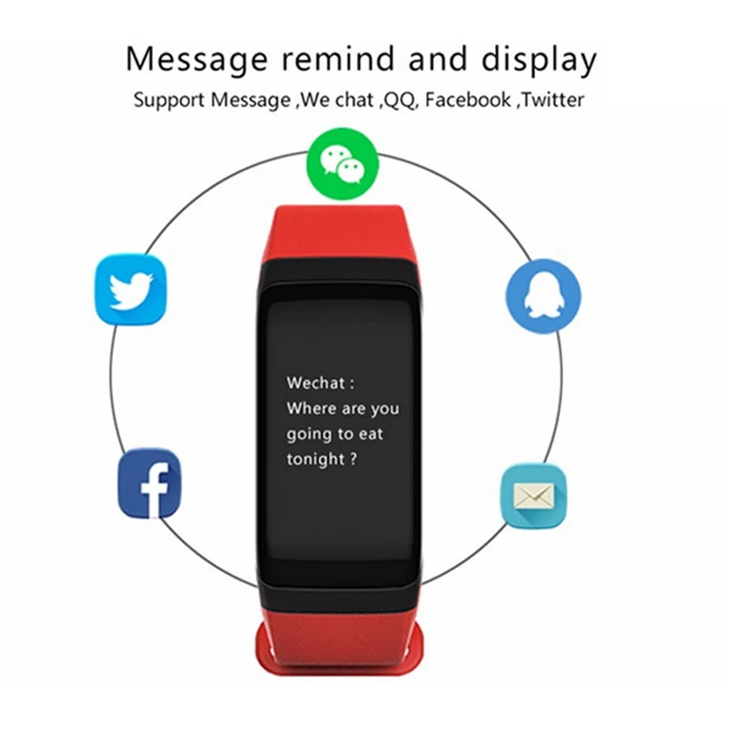 KWSHUYOU F1 pedometer fitness bracelet blood pressure women smart android heart rate monitor band life waterproof | Электроника