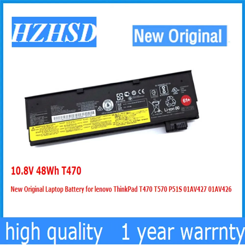 

10.8V 48Wh T470 New Original Laptop Battery for lenovo ThinkPad T470 T570 P51S 01AV427 01AV426