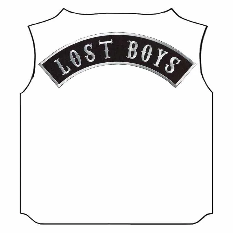 Мотоциклетные байкерские нашивки LOST BOYS вышитые термоклейкие для полной спины