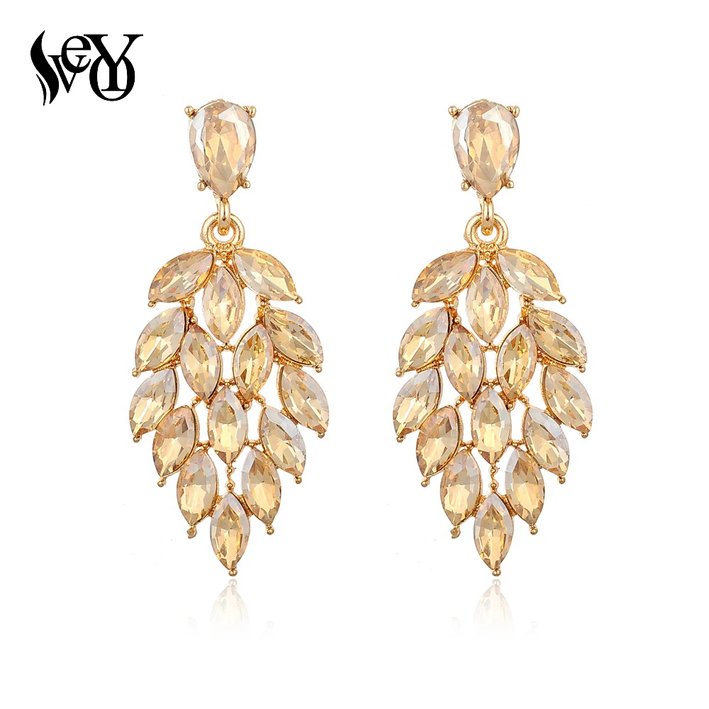

VEYO Brand High Quality Long Full of Crystal Drop Earring for Women Party Earrings Fashion Jewelry Wholesale