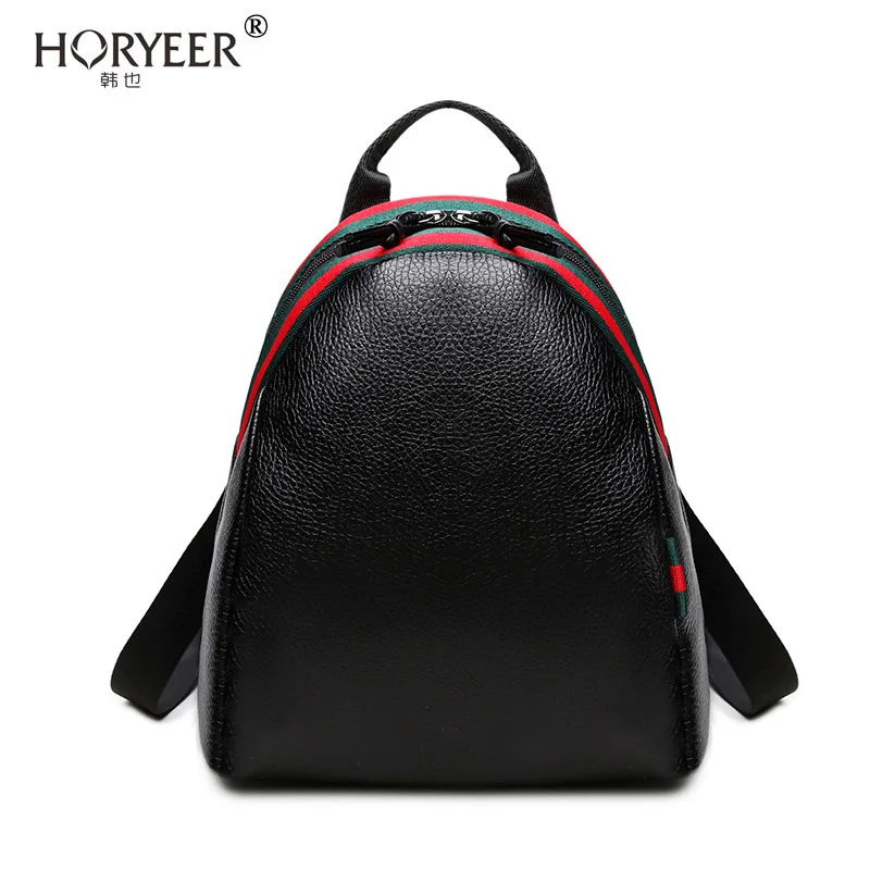 HORYEER kanken рюкзак искусственная кожа женщины сумка Vintage Опрятный черный школе для