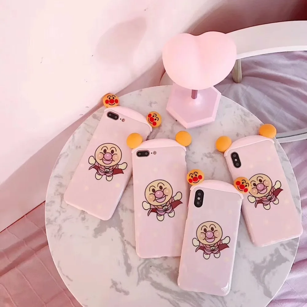 ZMASI 3D Baikinman уха чехол для телефона iPhone X Чехлы 6/6 S 7 8 плюс крышка сумки гладкой anpanman