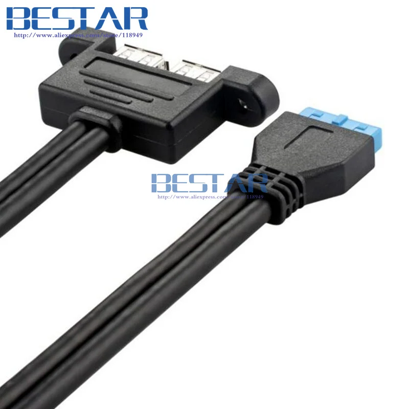 Кабель-переходник с двумя портами USB 3 0 на материнскую плату 50 см | Компьютеры и