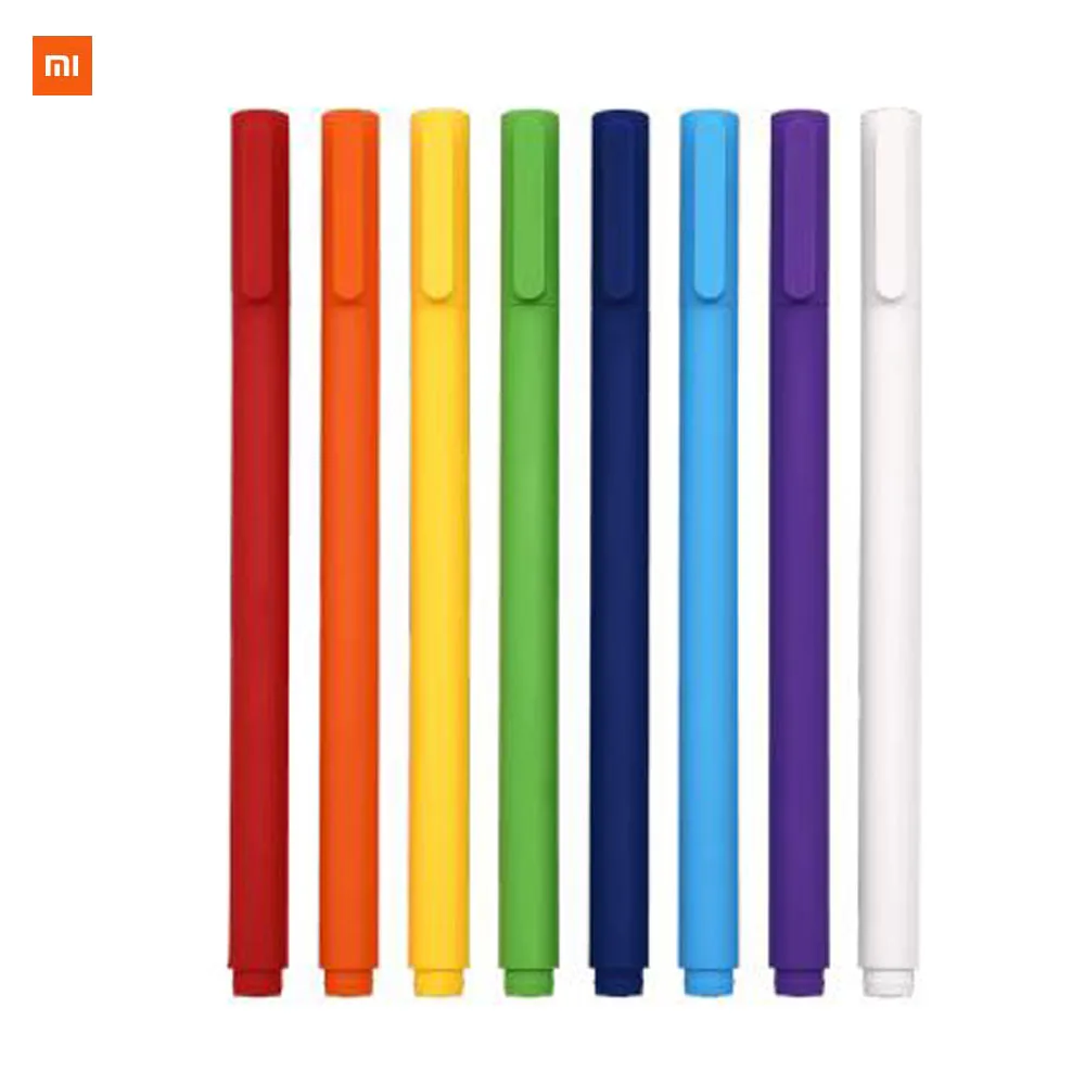 8 шт./компл. Xiaomi Youpin Kaco K1 гелевая ручка с 0,5 мм черный пополнения нейтральная ручка красочные Цвета гладкой записи для студентов - Цвет: Прозрачный